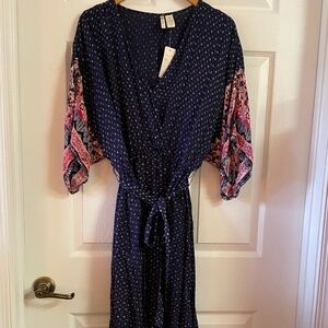 Japna Hand Made in India Sexy Romantic Boho Hippie Maxi Long Dress Sz L